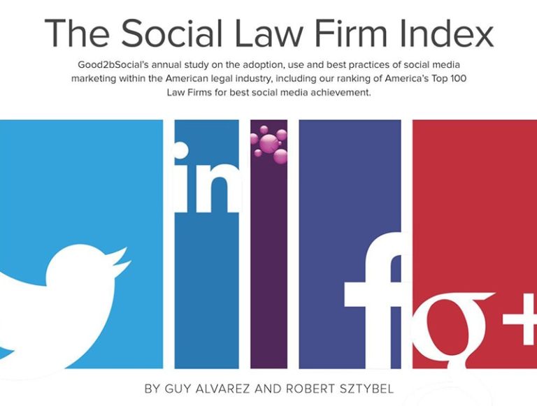 The Good2bSocial 2016 Social Law Firm Index