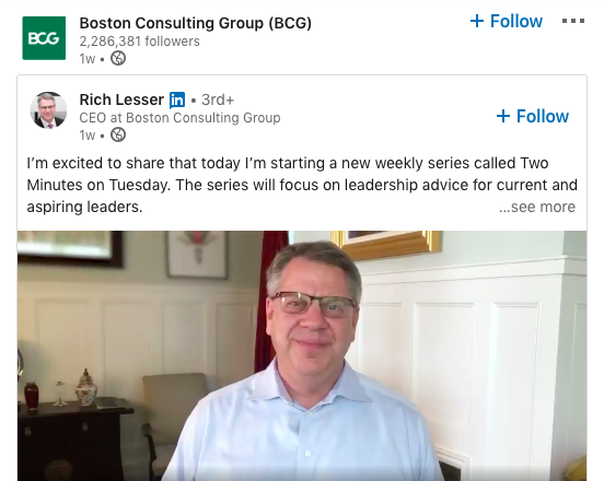 BCG on LinkedIn