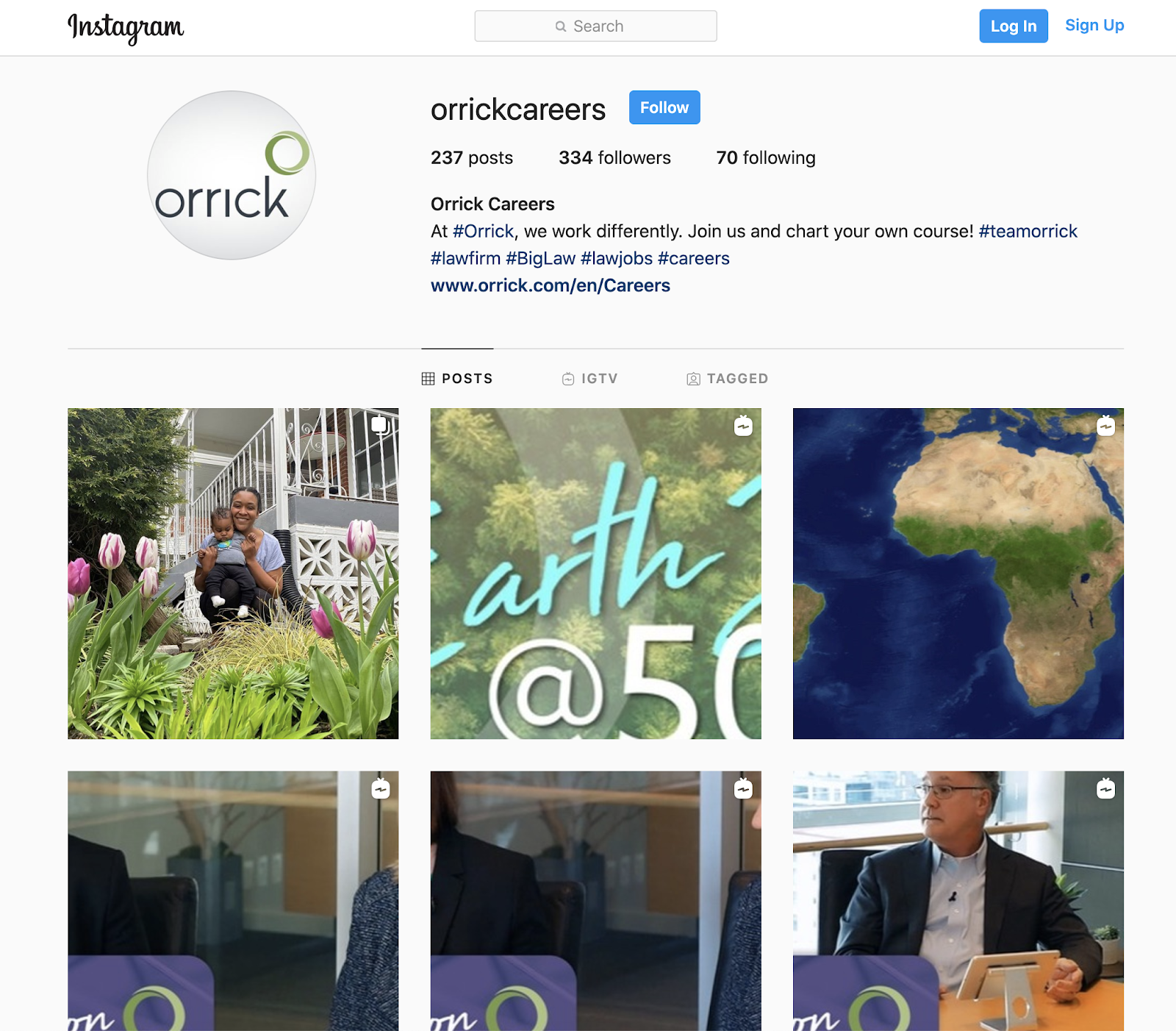 Orrick law firm instagram