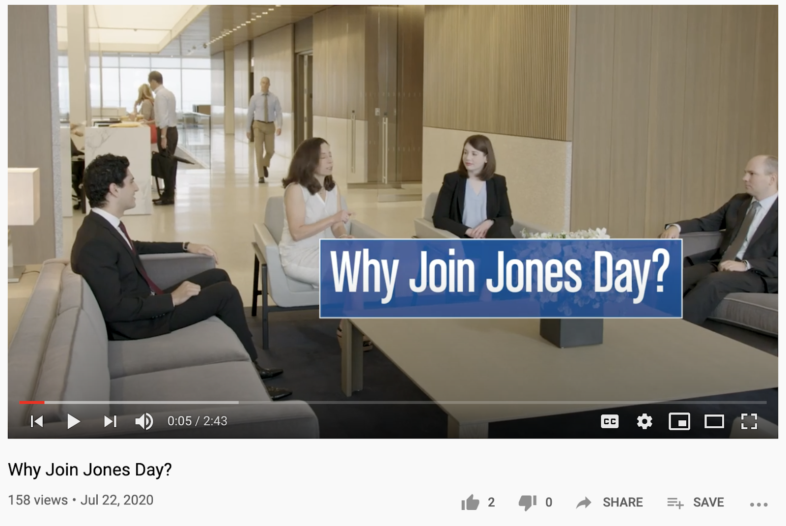 Recruitment Videos on YouTube: Jones Day
