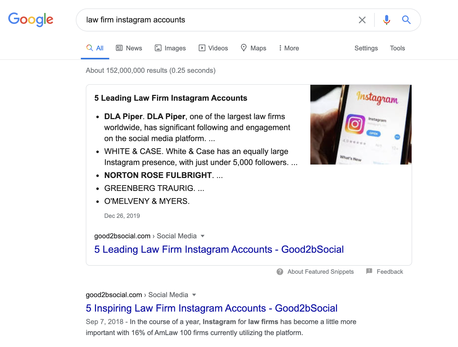 SEO featured snippet